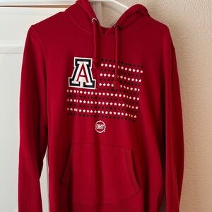 UofA Red Hoodie with Flag Design